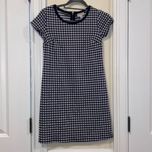 Maison Jules Gingham Dress Navy & White Size XXS